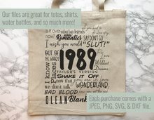 Load image into Gallery viewer, 1989 TV Subway Art SVG