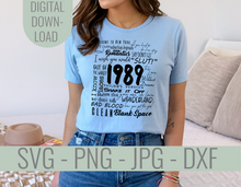 Load image into Gallery viewer, 1989 TV Subway Art SVG