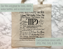 Load image into Gallery viewer, The Tortured Poets Department: The Black Dog Subway Art SVG