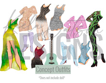 Load image into Gallery viewer, Eras Tour Concept Outfits Magnetic Paper Doll Set