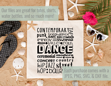 Load image into Gallery viewer, Dance Types Subway Art SVG