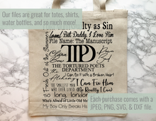 Load image into Gallery viewer, The Tortured Poets Department: The Manuscript Subway Art SVG