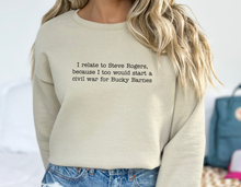 Load image into Gallery viewer, I Relate to Steve Rogers Sweatshirt