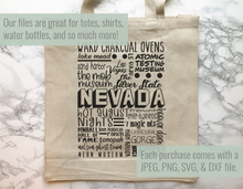 Load image into Gallery viewer, Nevada Famous Locations SVG