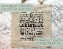 Load image into Gallery viewer, Louisiana Famous Locations SVG