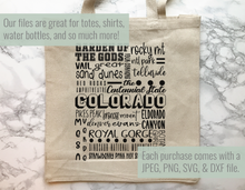 Load image into Gallery viewer, Colorado Famous Locations SVG