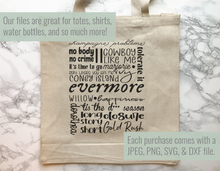 Load image into Gallery viewer, Evermore Subway Art SVG