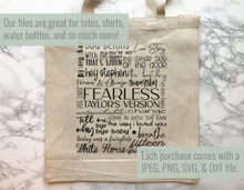 Load image into Gallery viewer, Fearless Taylor's Version Subway Art SVG