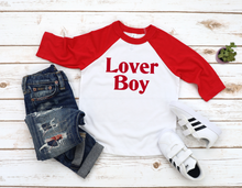 Load image into Gallery viewer, Lover Boy Valentine Raglan Toddler Shirt