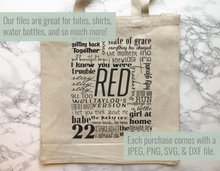 Load image into Gallery viewer, Red Taylor's Version Subway Art SVG