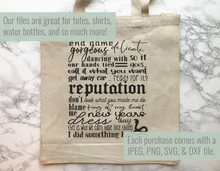 Load image into Gallery viewer, Reputation Subway Art SVG