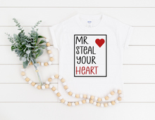 Load image into Gallery viewer, Mr Steal Your Heart Valentine Toddler Shirt