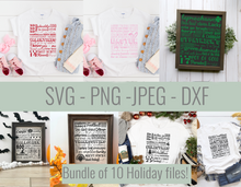 Load image into Gallery viewer, Holiday Subway Art SVG Bundle