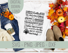 Load image into Gallery viewer, Thanksgiving Subway Art SVG