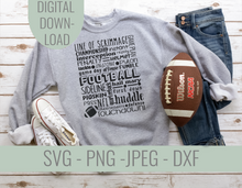 Load image into Gallery viewer, Football Subway Art SVG