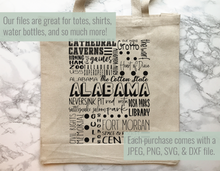 Load image into Gallery viewer, Alabama Famous Locations SVG