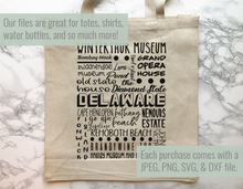 Load image into Gallery viewer, Delaware Famous Locations SVG