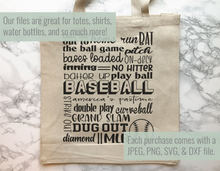 Load image into Gallery viewer, Baseball Subway Art SVG