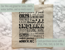 Load image into Gallery viewer, Indiana Famous Locations SVG