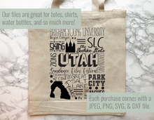 Load image into Gallery viewer, Utah Famous Locations SVG