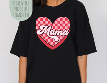 Load image into Gallery viewer, Mama Checkered Valentine Heart DTF
