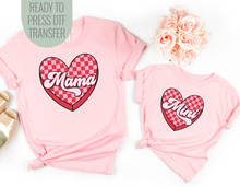 Load image into Gallery viewer, Mini Checkered Valentine Heart DTF
