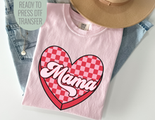 Load image into Gallery viewer, Mama Checkered Valentine Heart DTF

