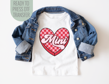 Load image into Gallery viewer, Mini Checkered Valentine Heart DTF
