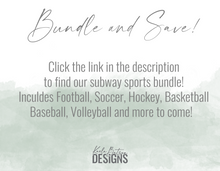 Load image into Gallery viewer, Softball Subway Art SVG
