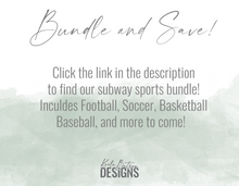 Load image into Gallery viewer, Softball Subway Art SVG
