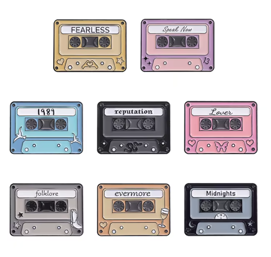 Eras Cassette Tape Enamel Pins - Sub for Santa