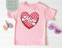 Load image into Gallery viewer, Mini Checkered Valentine Heart DTF
