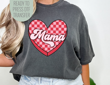 Load image into Gallery viewer, Mama Checkered Valentine Heart DTF
