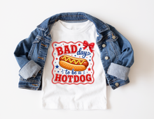 Load image into Gallery viewer, Bad Day to be a Hot Dog 4th of July Kids Tee Shirt
