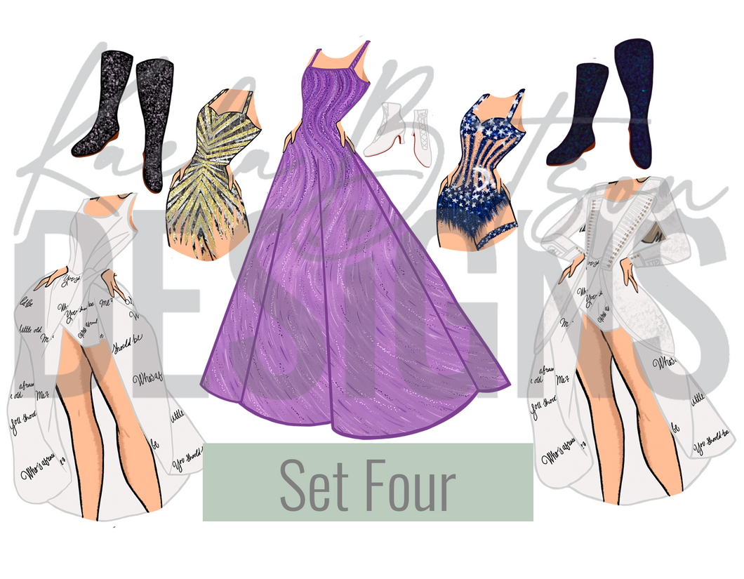 Taylor Swift Magnet Paper Doll Set Four