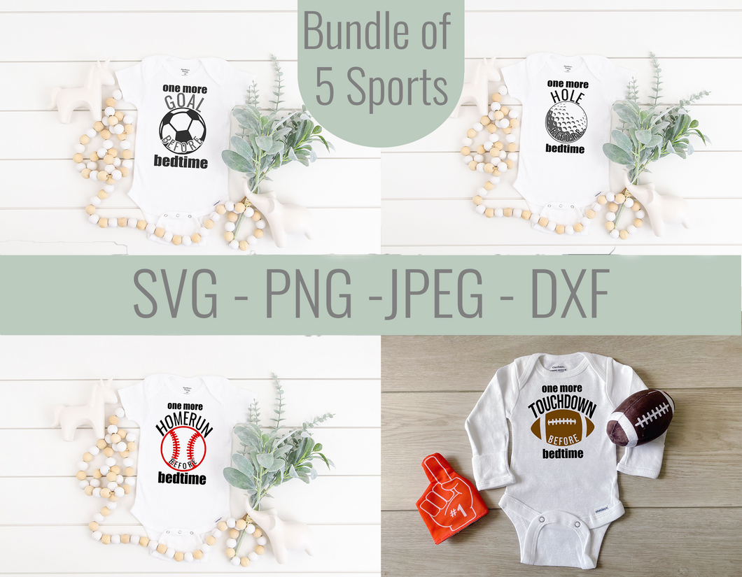 One More Sport Before Bed SVG Bundle