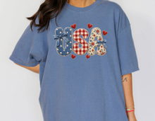 Load image into Gallery viewer, USA Patchwork 4th Of July Shirt
