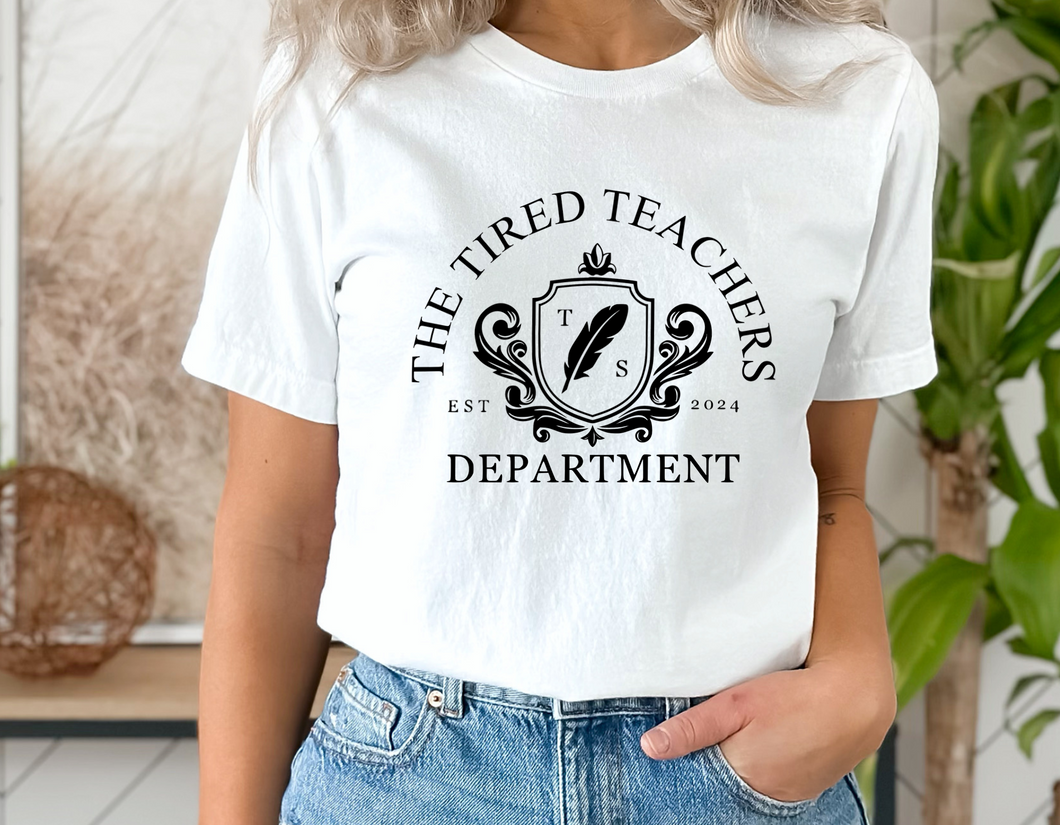 The Tired Teachers Department - Bella Canvas