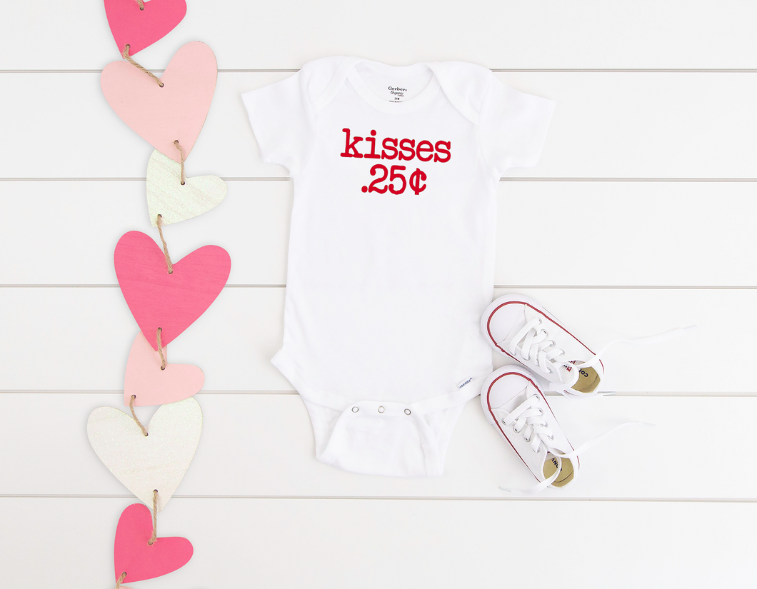 Kisses .25 Cents Valentine Onesies®