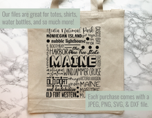 Load image into Gallery viewer, Maine Famous Locations SVG
