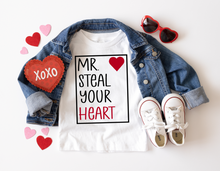 Load image into Gallery viewer, Mr Steal Your Heart Valentine Toddler Shirt
