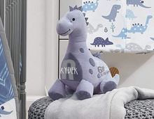 Load image into Gallery viewer, Birth Stat Stuffed Dinosaur
