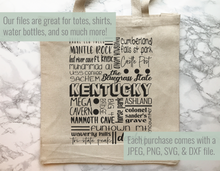 Load image into Gallery viewer, Kentucky Famous Locations SVG
