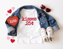 Load image into Gallery viewer, Kisses .25 Cents Valentine Toddler Shirt
