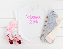 Load image into Gallery viewer, Kisses .25 Cents Valentine Toddler Shirt
