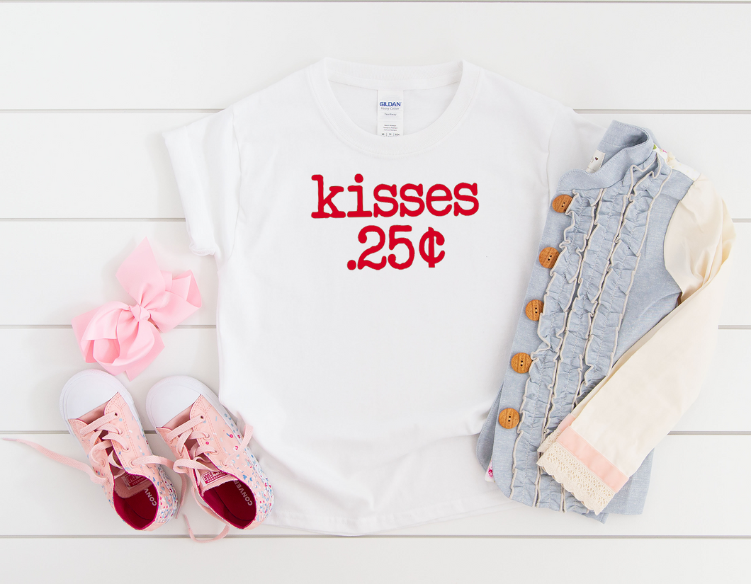 Kisses .25 Cents Valentine Toddler Shirt