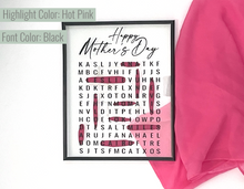 Load image into Gallery viewer, Mother&#39;s Day Word Search Frame
