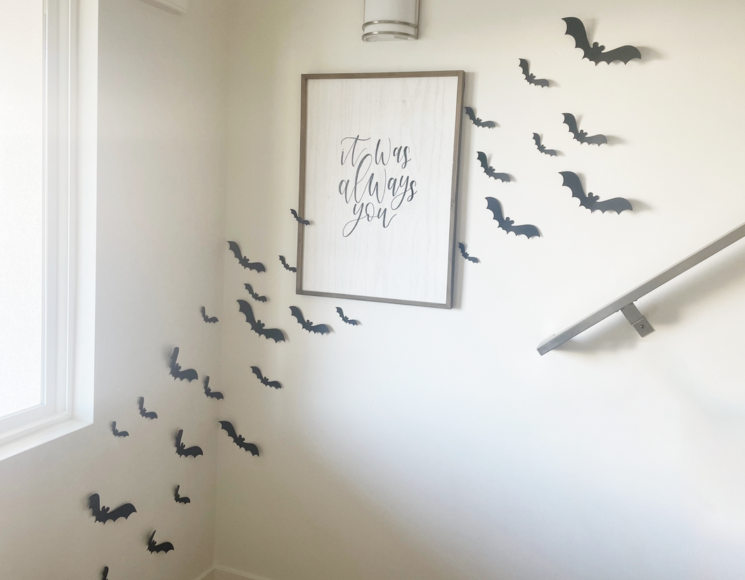 Hidden Mickey Flying Bat Halloween Wall Decor